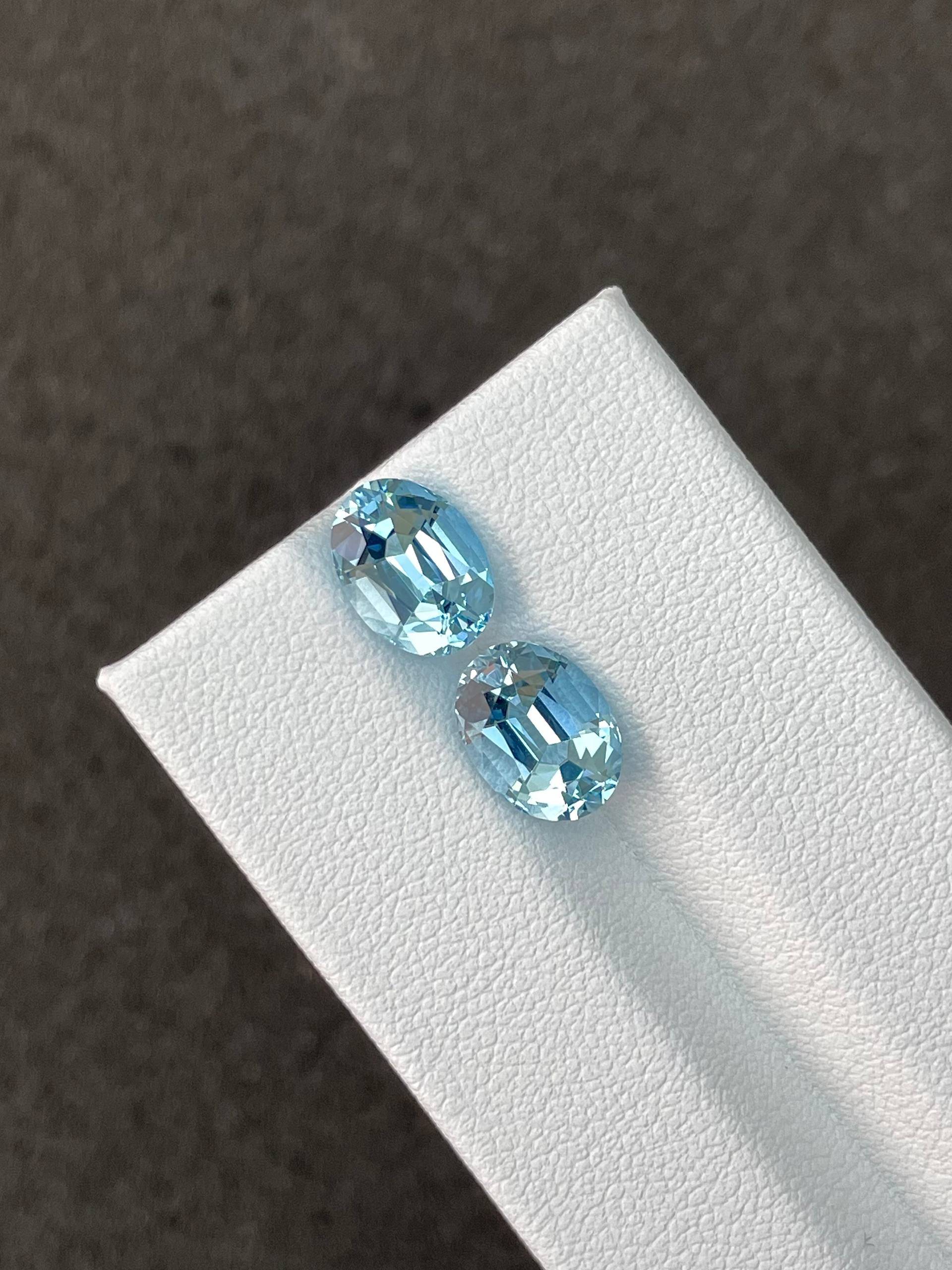 baby blue aquamarine, 4.06ct oval cut — view 5