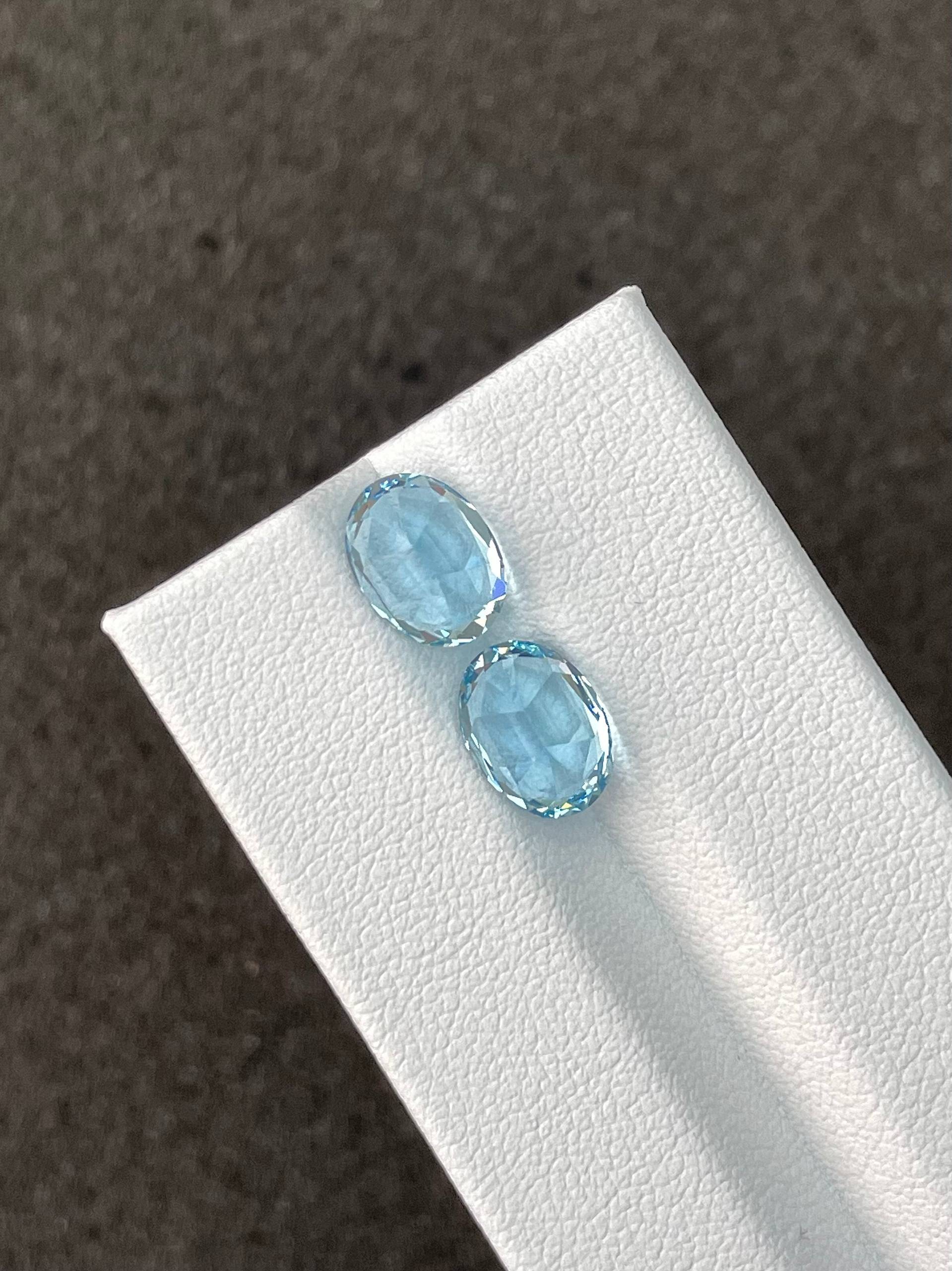 baby blue aquamarine, 4.06ct oval cut — view 6
