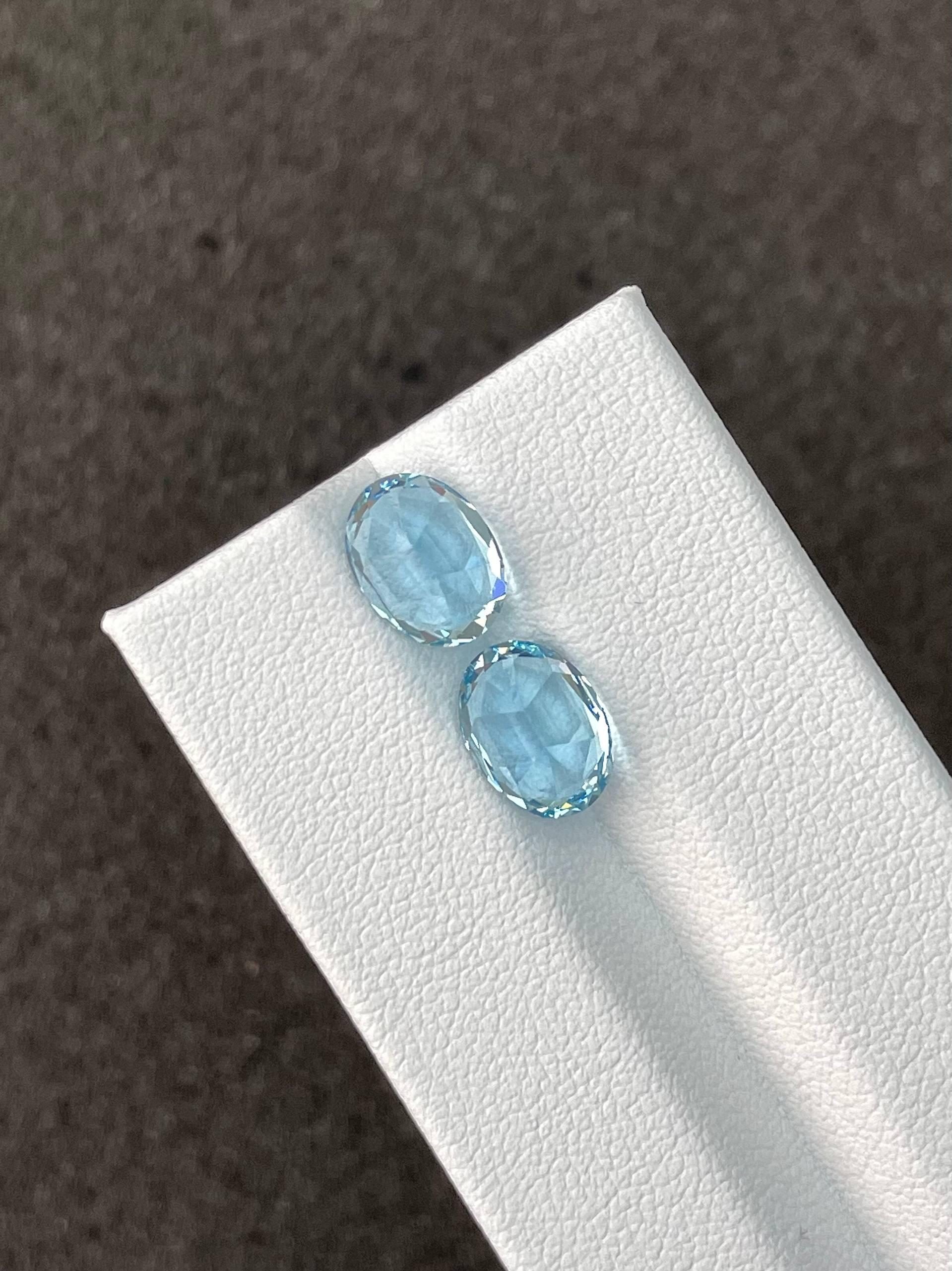baby blue aquamarine, 4.06ct oval cut — view 6
