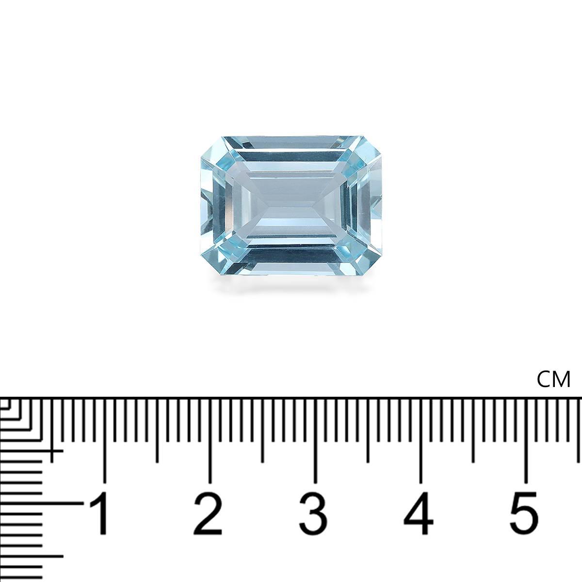 baby blue aquamarine, 13.49ct rectangular cut — view 4