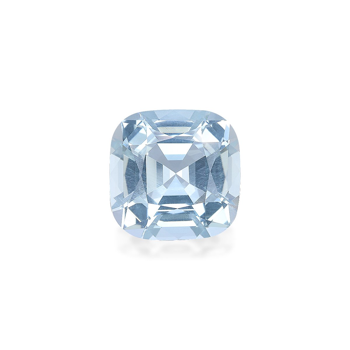 sky blue aquamarine, 7.38ct cushion cut — main view