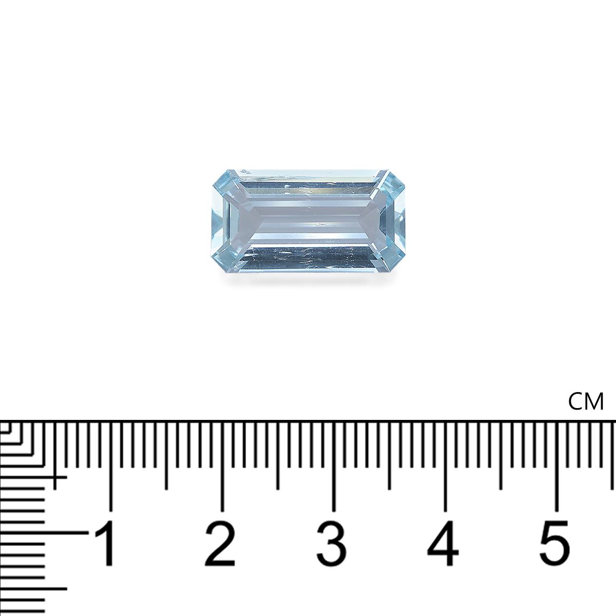 baby blue aquamarine, 7.11ct rectangular cut — view 4