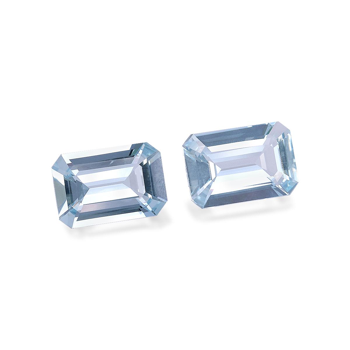 sky blue aquamarine, 7.42ct rectangular cut — view 3