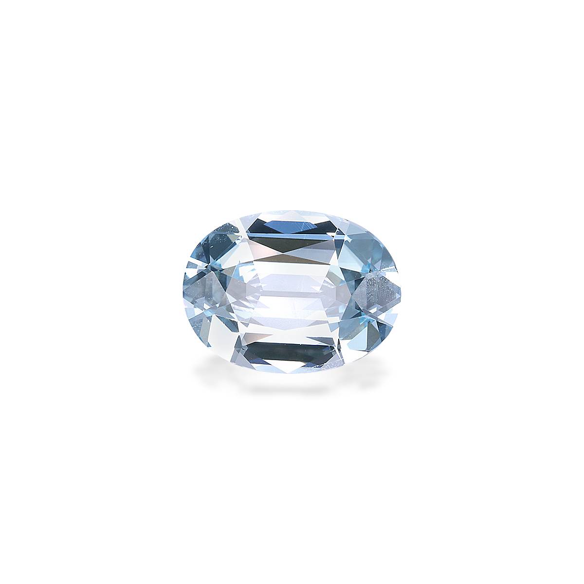 sky blue aquamarine, 7.38ct oval cut — main view