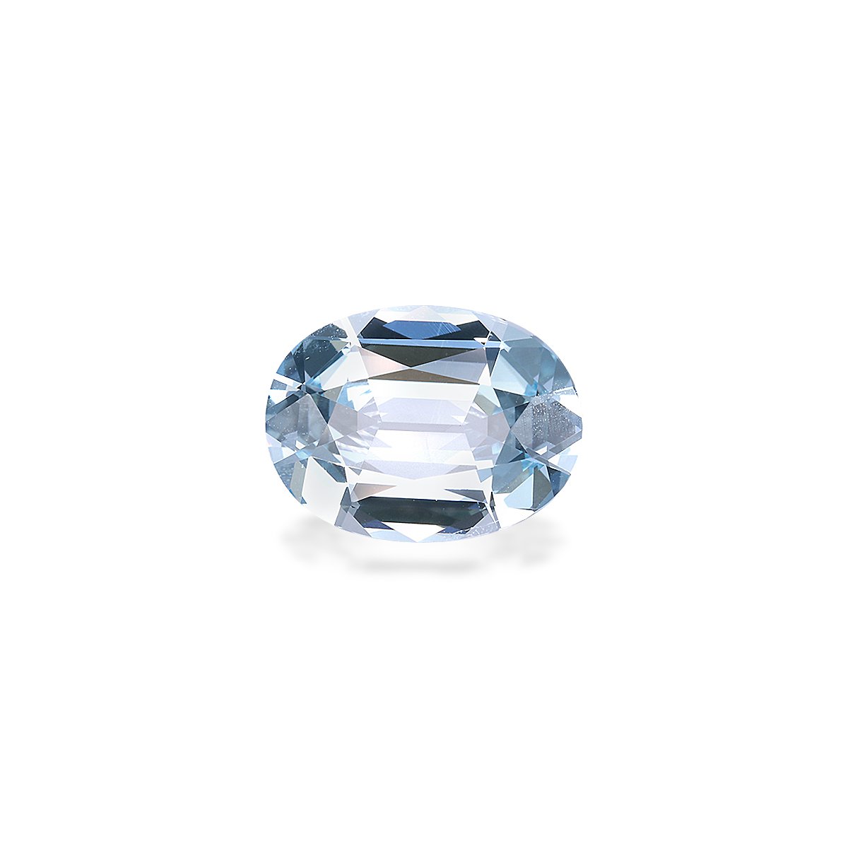 sky blue aquamarine, 7.38ct oval cut — main view