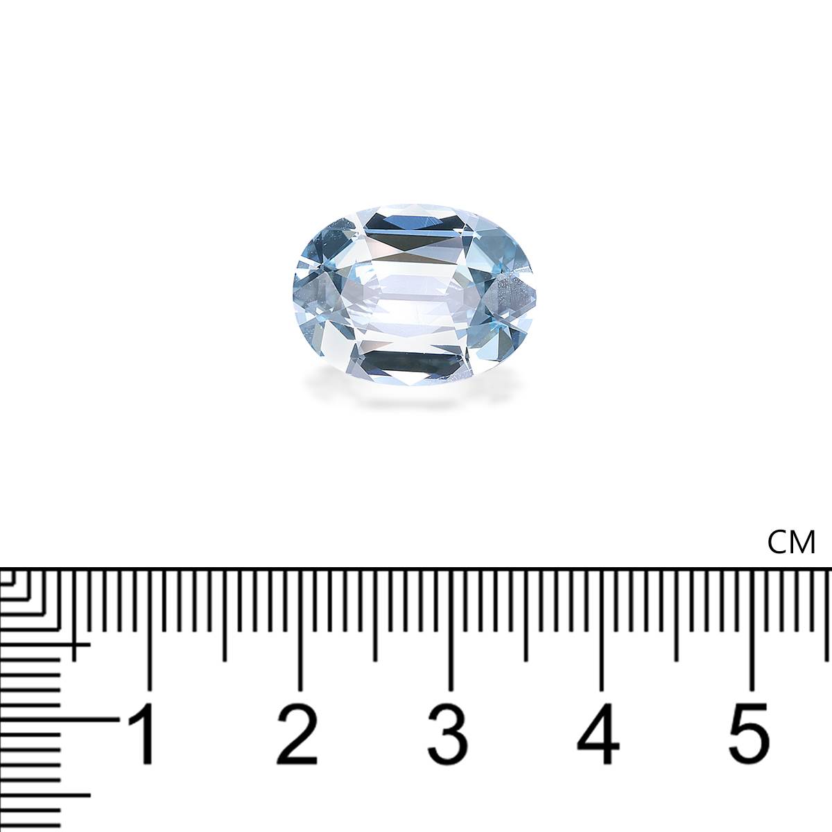 sky blue aquamarine, 7.38ct oval cut — view 4