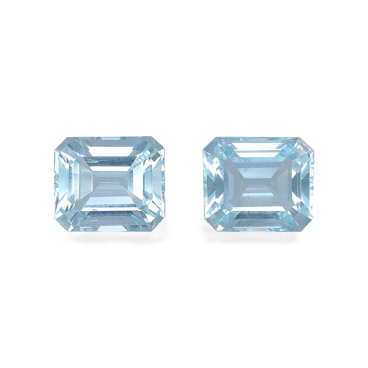 Baby Blue Aquamarine 10.86ct Pair