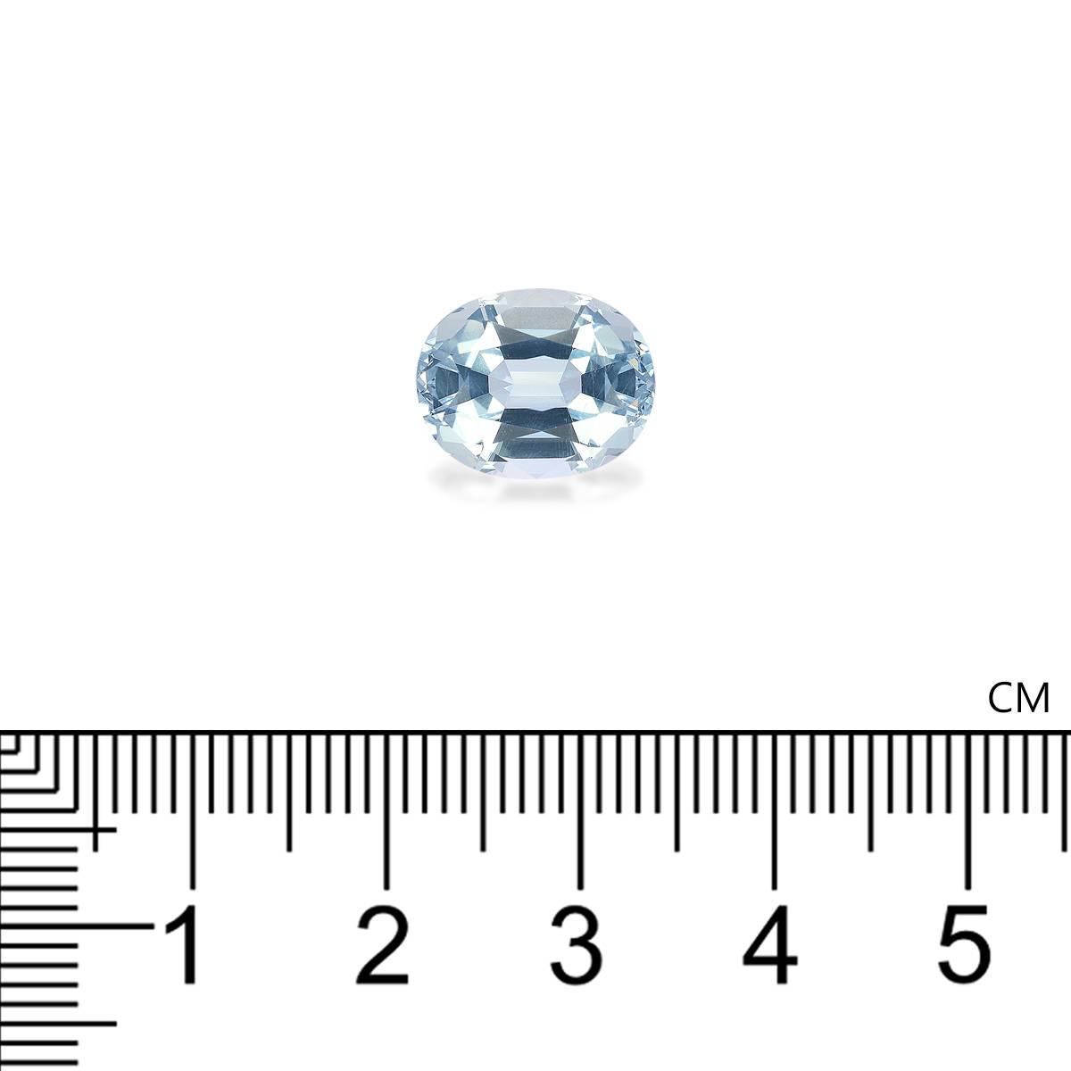 sky blue aquamarine, 4.9ct oval cut — view 4