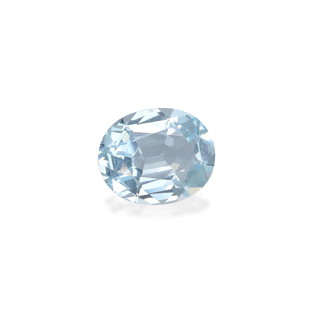 sky blue aquamarine, 3.99ct oval cut — view 3