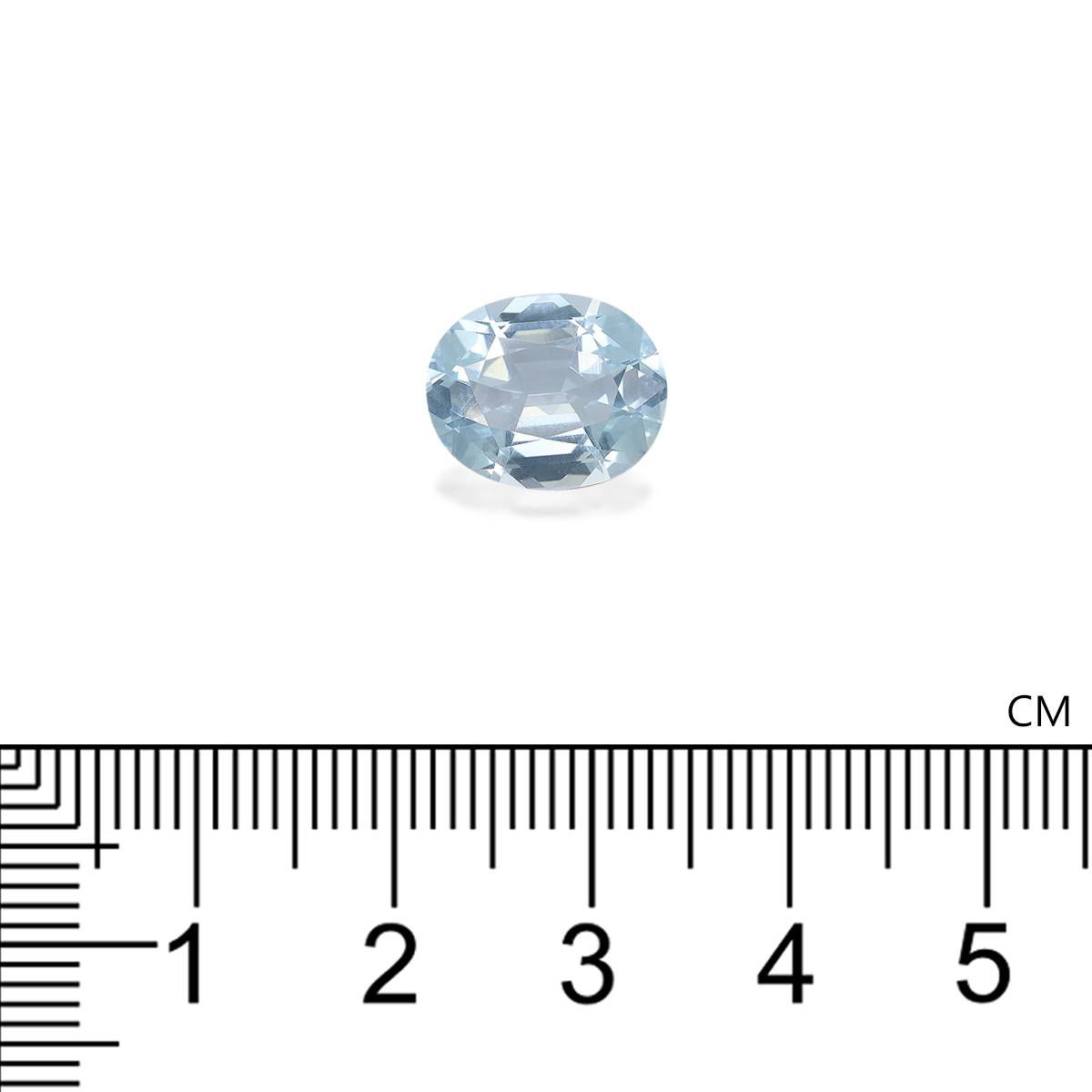 sky blue aquamarine, 3.99ct oval cut — view 4