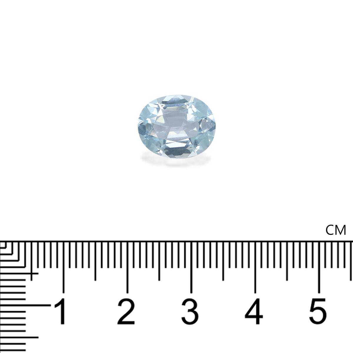 sky blue aquamarine, 3.99ct oval cut — view 4