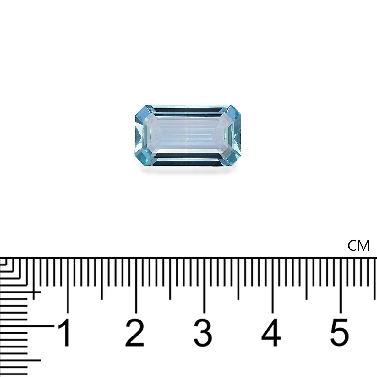 baby blue aquamarine, 5.82ct rectangular cut — view 4