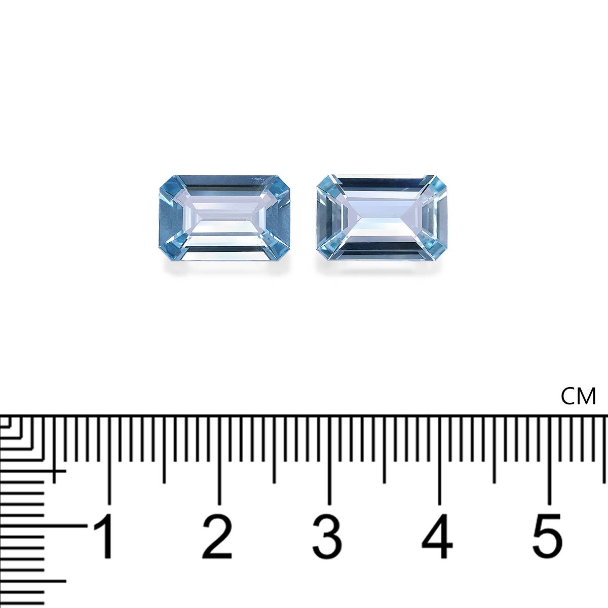 baby blue aquamarine, 6.36ct rectangular cut — view 4
