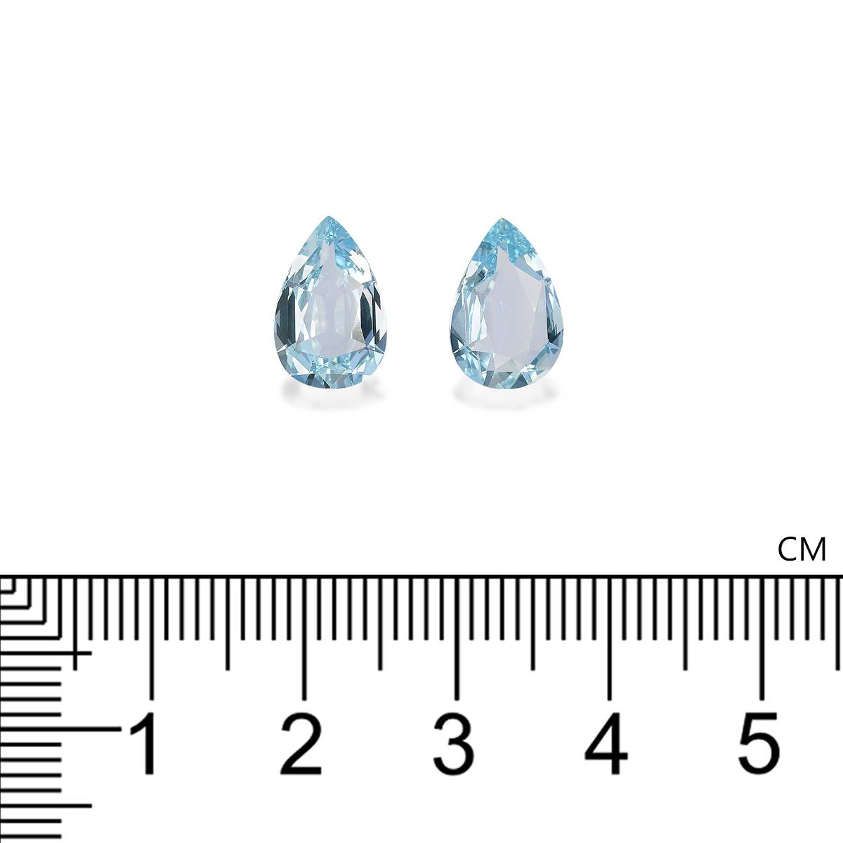 sky blue aquamarine, 4.19ct pear cut — view 4