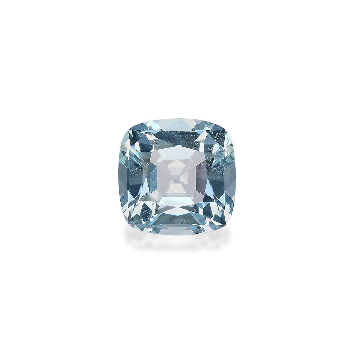 sky blue aquamarine, 3.32ct cushion cut — main view