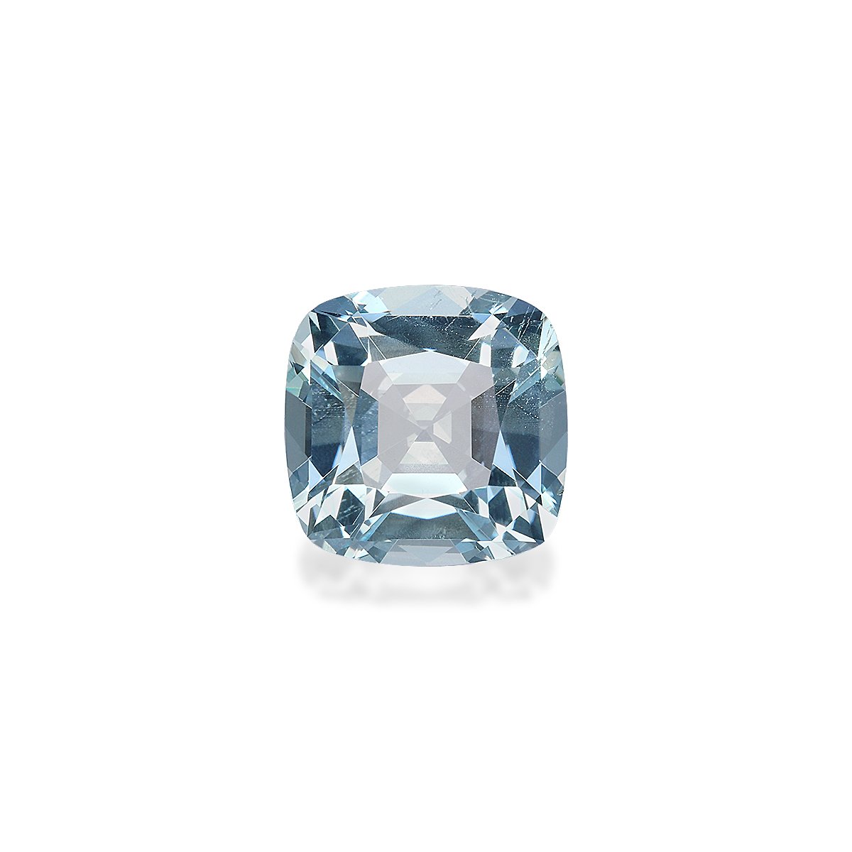 sky blue aquamarine, 3.32ct cushion cut — main view