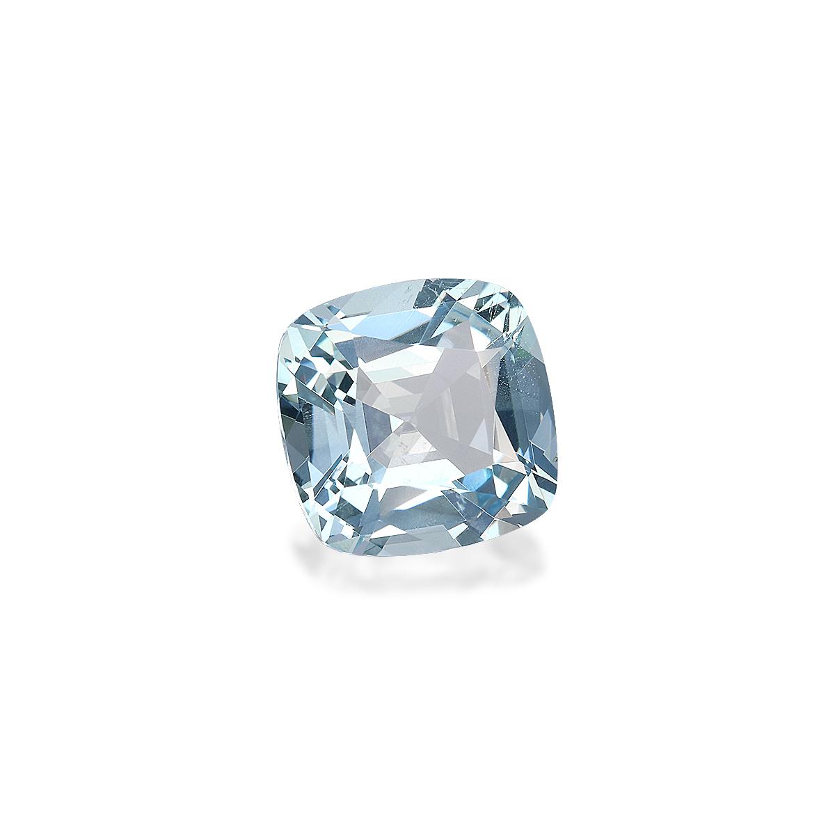 sky blue aquamarine, 3.32ct cushion cut — view 3