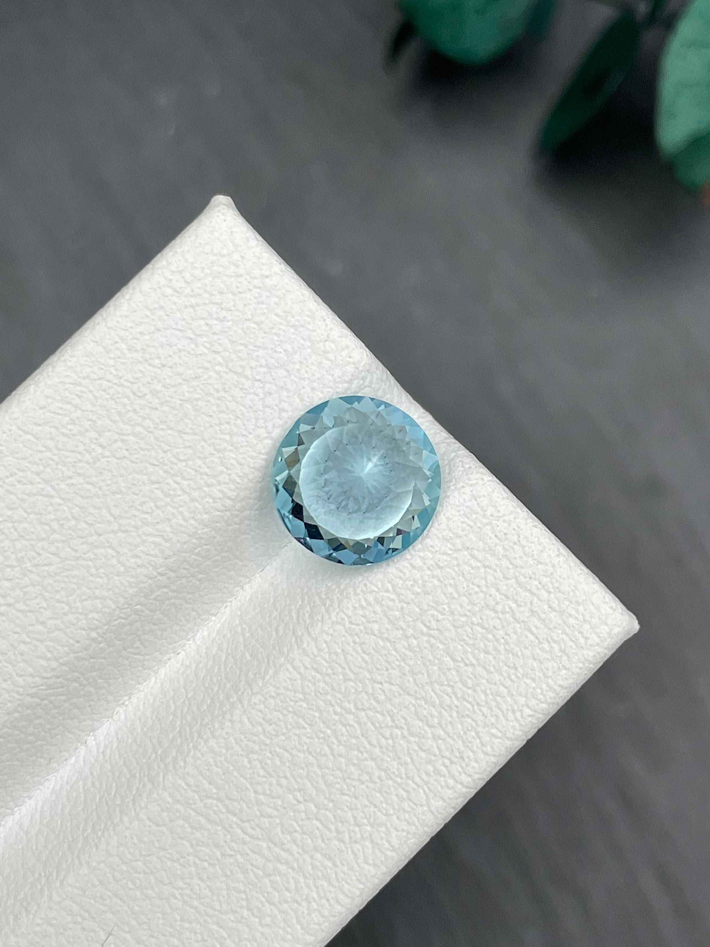 baby blue aquamarine, 1.86ct square cut — view 6