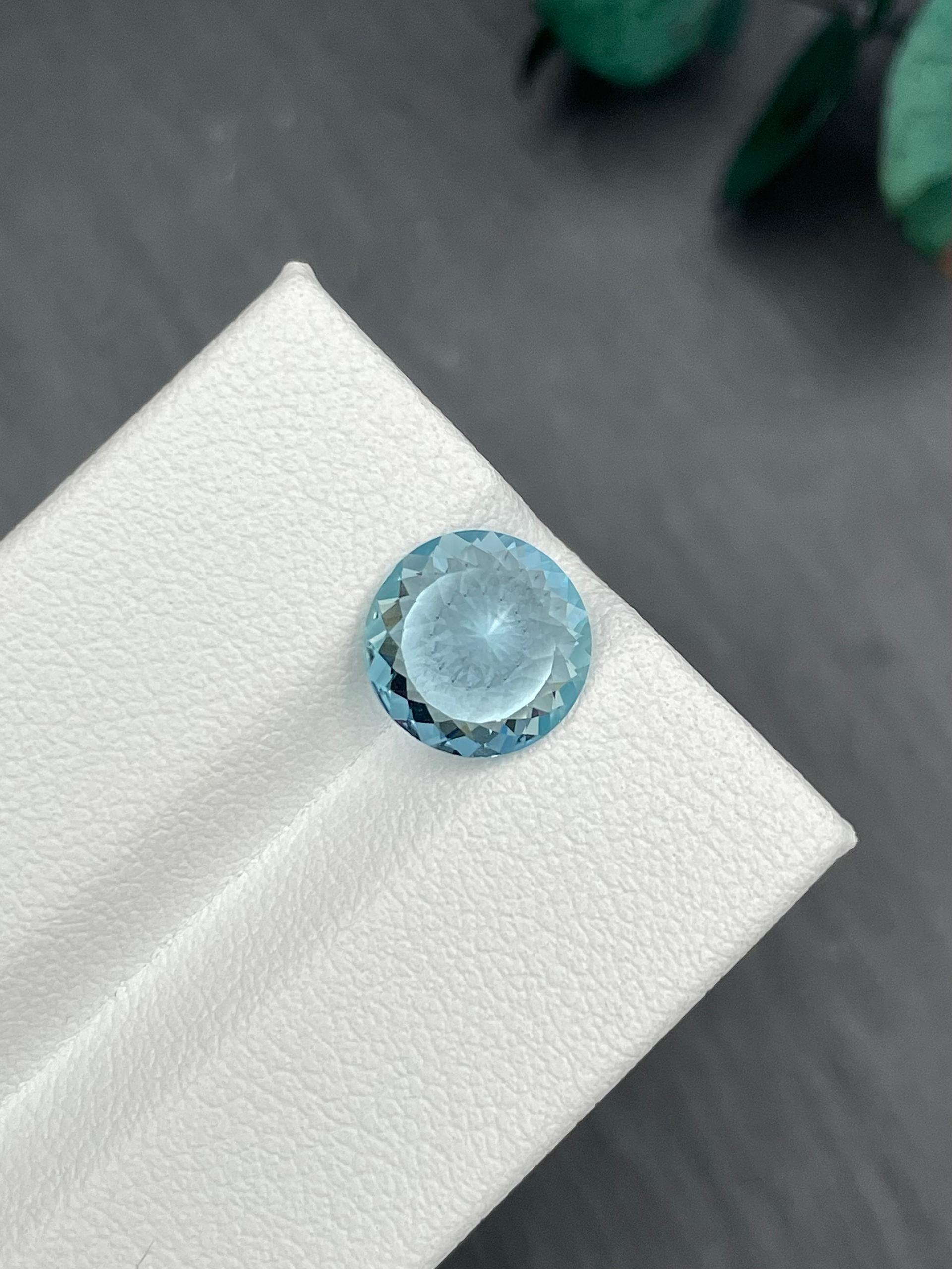baby blue aquamarine, 1.86ct square cut — view 6