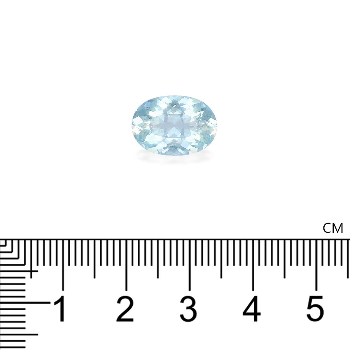 baby blue aquamarine, 4.02ct oval cut — view 4