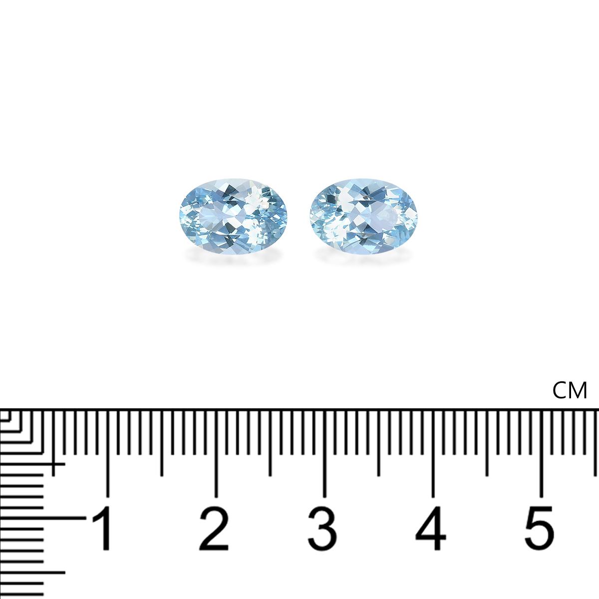 baby blue aquamarine, 3.96ct oval cut — view 4