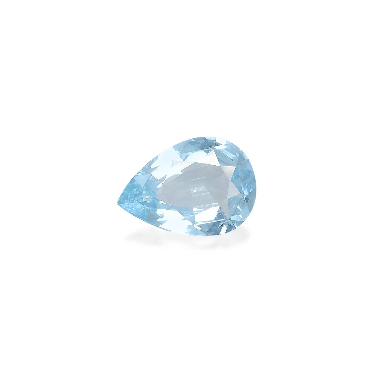 baby blue aquamarine, 3.63ct pear cut — view 3