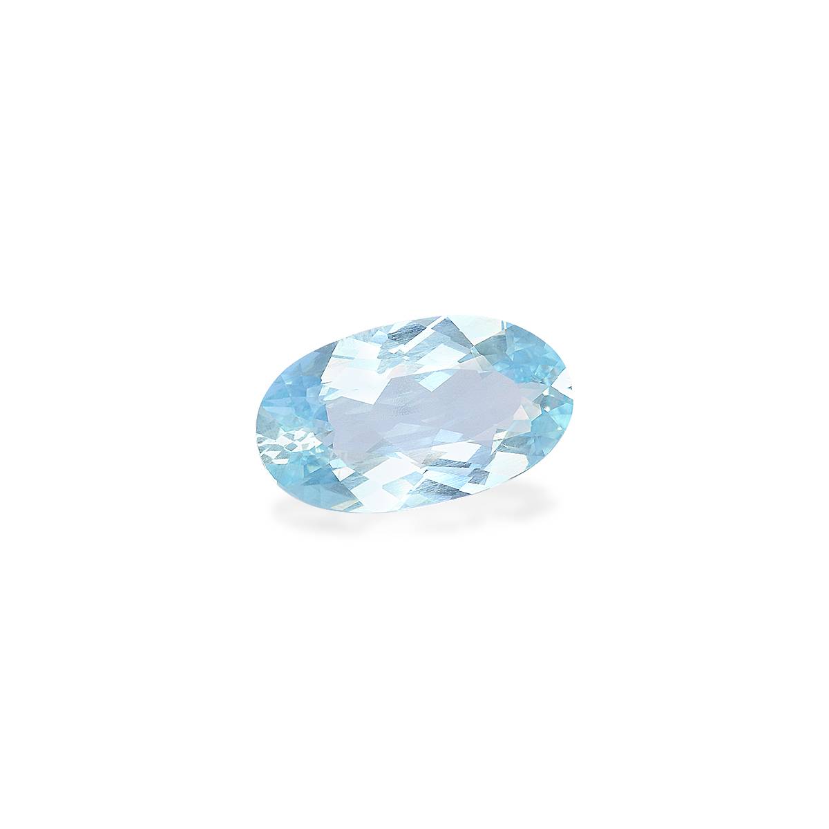 baby blue aquamarine, 4.03ct oval cut — view 3