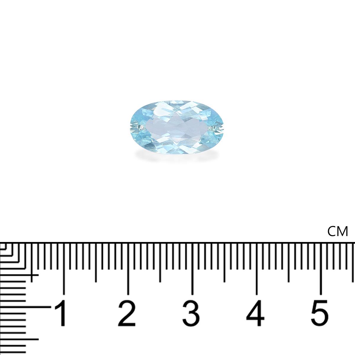 baby blue aquamarine, 4.03ct oval cut — view 4