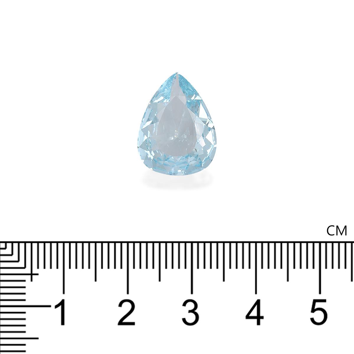 baby blue aquamarine, 5.89ct pear cut — view 4