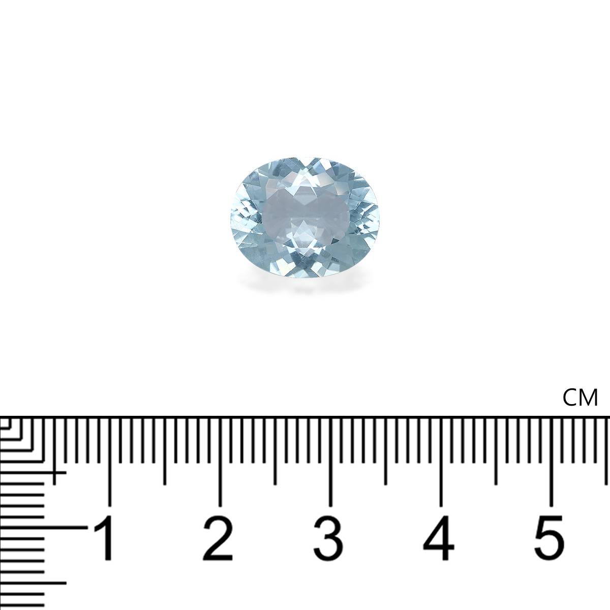 sky blue aquamarine, 4.7ct oval cut — view 4