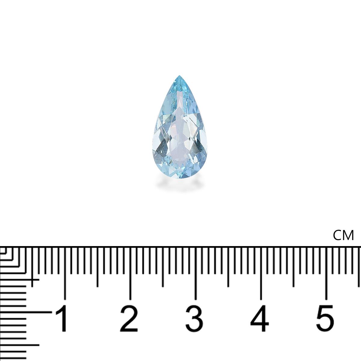 baby blue aquamarine, 4.05ct pear cut — view 4