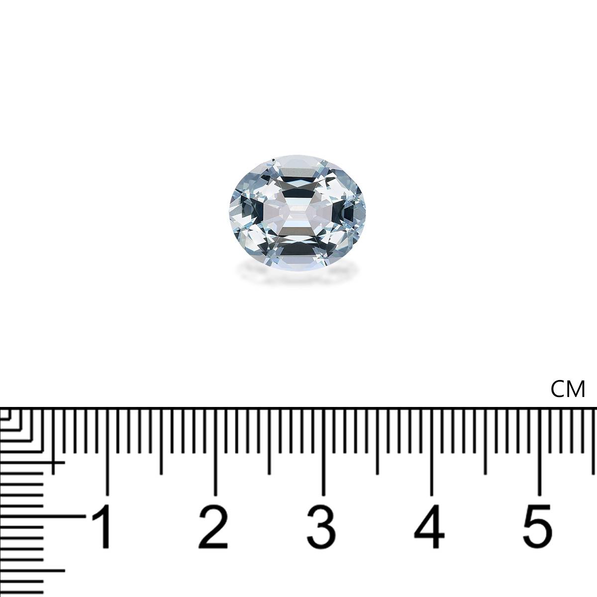sky blue aquamarine, 5.42ct oval cut — view 4