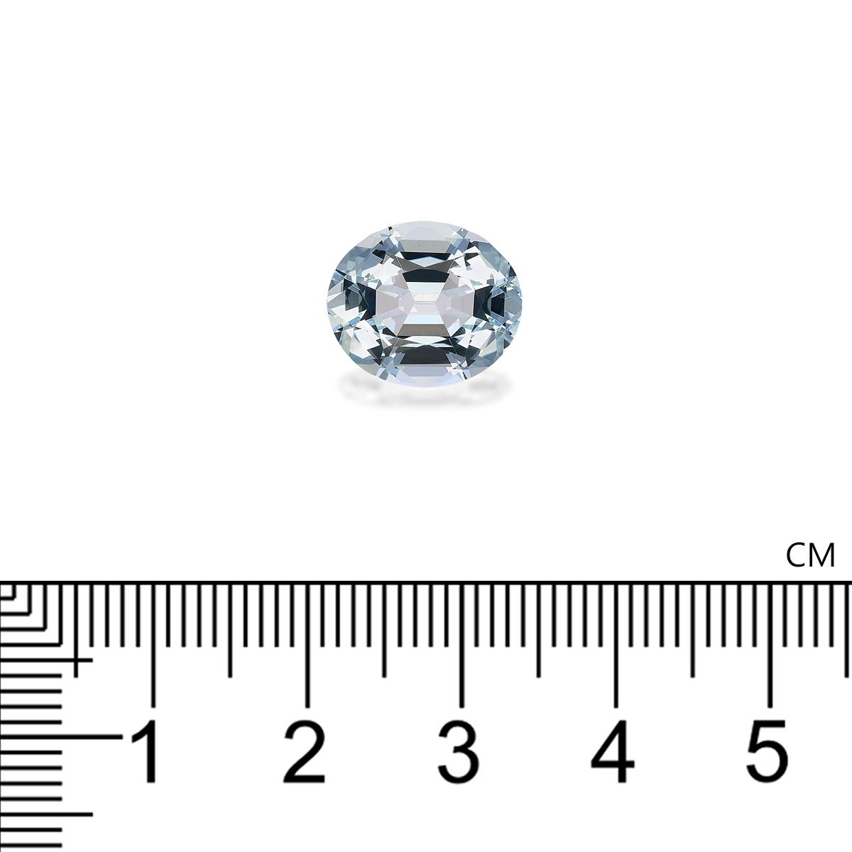 sky blue aquamarine, 5.42ct oval cut — view 4