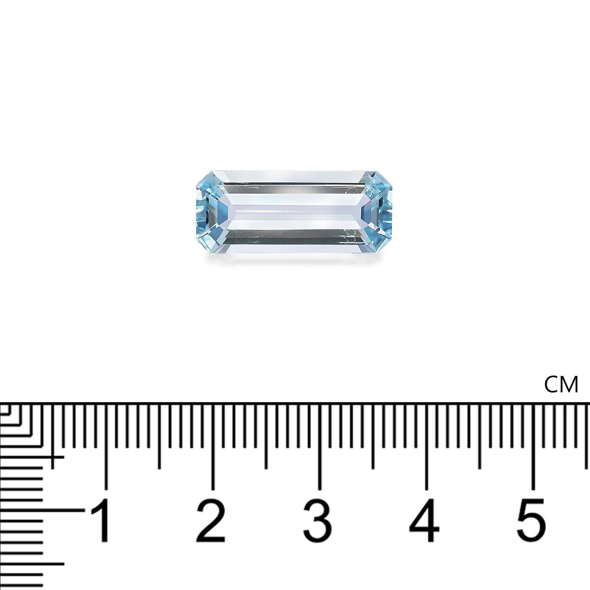 sky blue aquamarine, 5.91ct rectangular cut — view 4