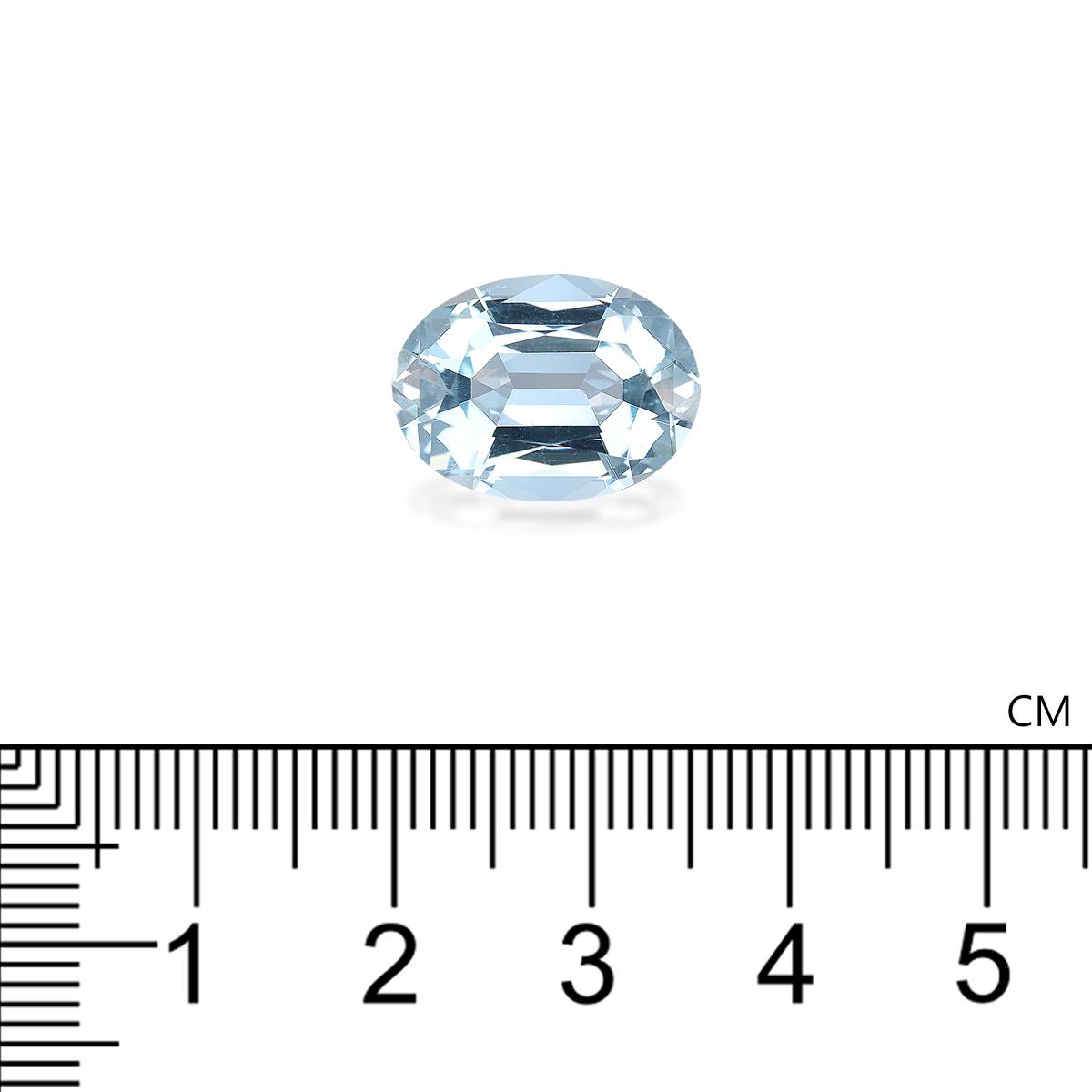 sky blue aquamarine, 7.24ct oval cut — view 4