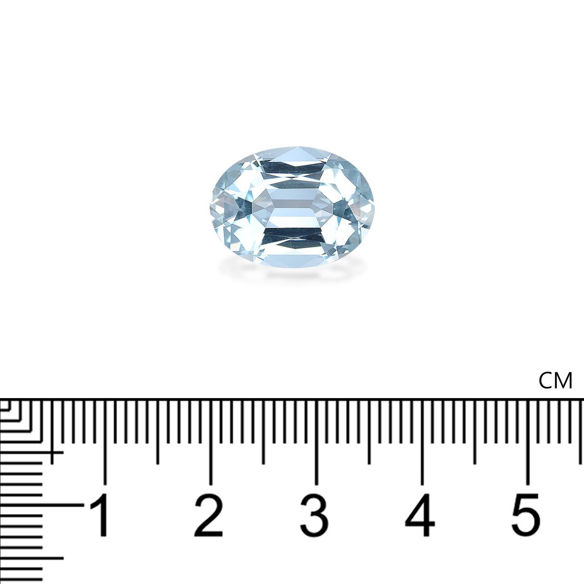 sky blue aquamarine, 7.24ct oval cut — view 4