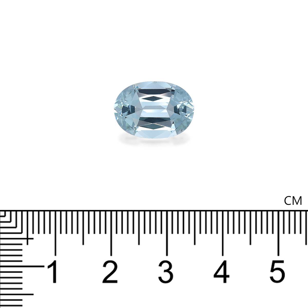 sky blue aquamarine, 5.53ct oval cut — view 4