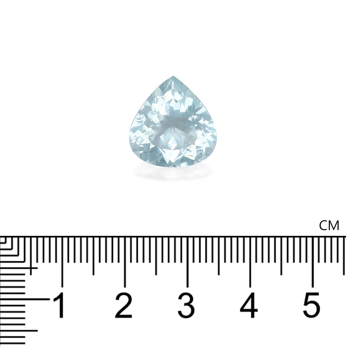 sky blue aquamarine, 7.44ct pear cut — view 4