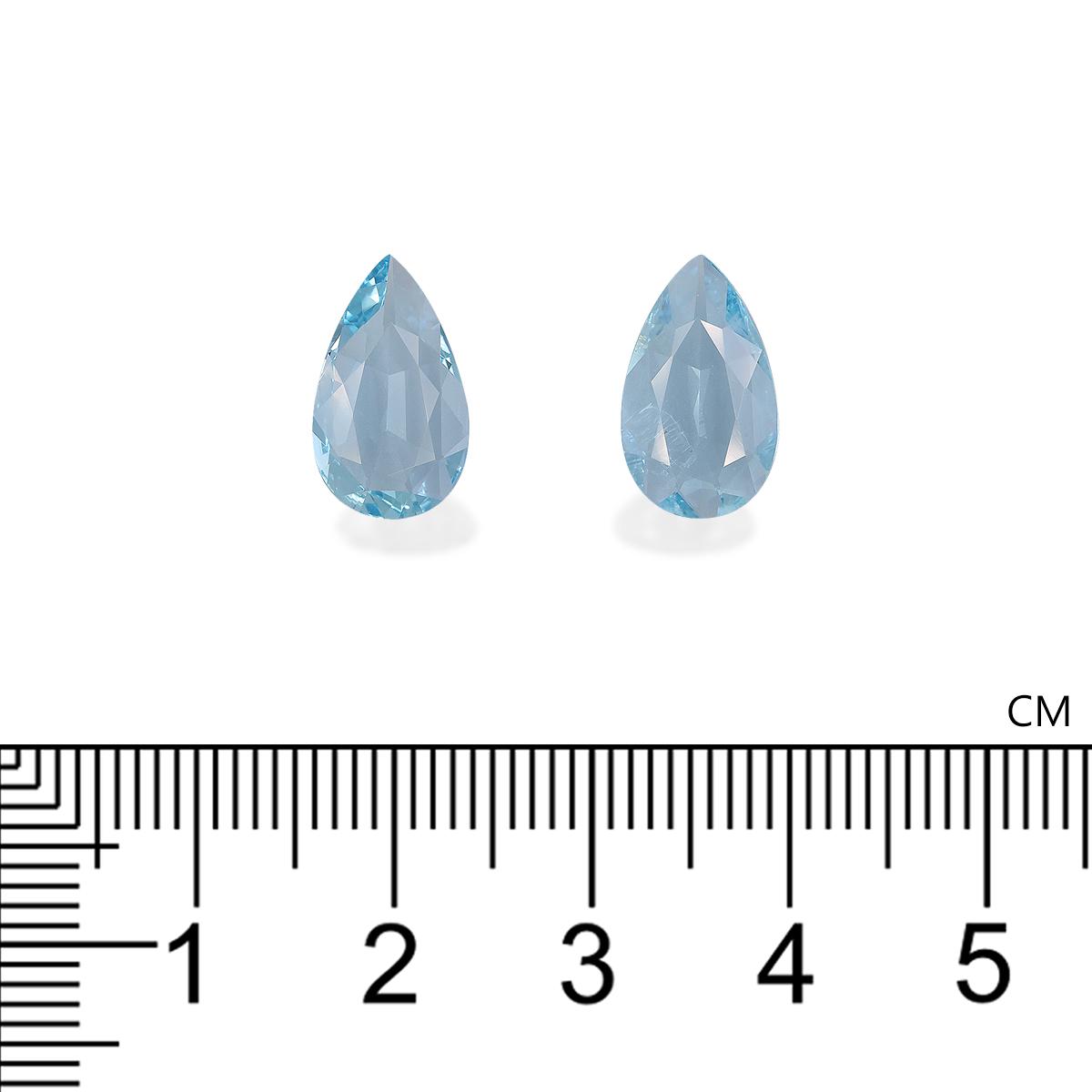ice blue aquamarine, 4.21ct pear cut — view 4