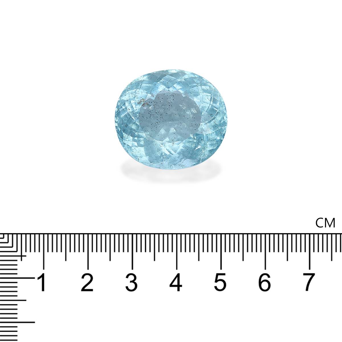 baby blue aquamarine, 50.55ct oval cut — view 4