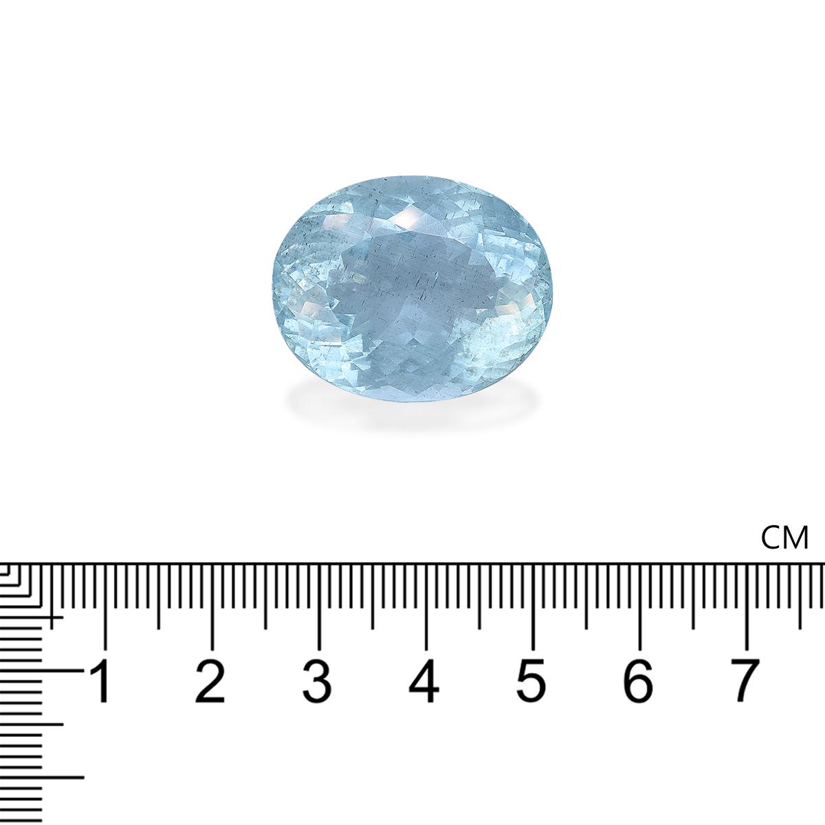 baby blue aquamarine, 52.3ct oval cut — view 4