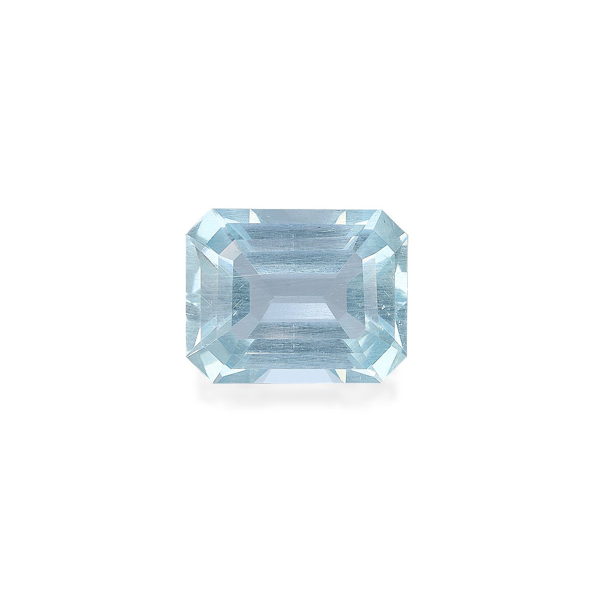 sky blue aquamarine, 3.74ct rectangular cut — main view