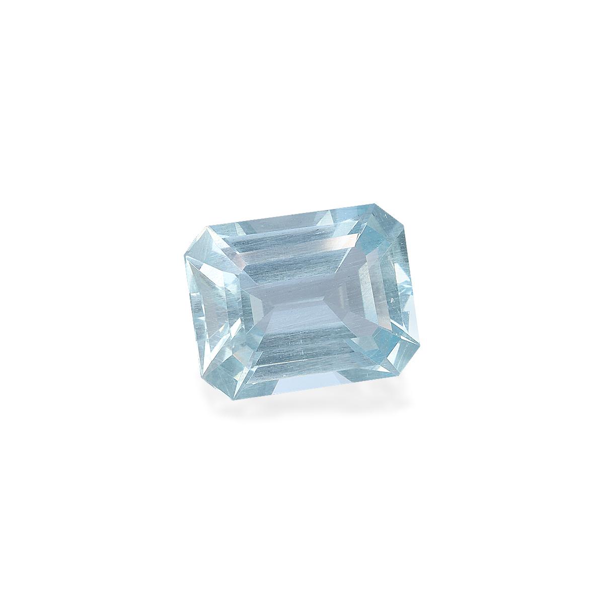 sky blue aquamarine, 3.74ct rectangular cut — view 3