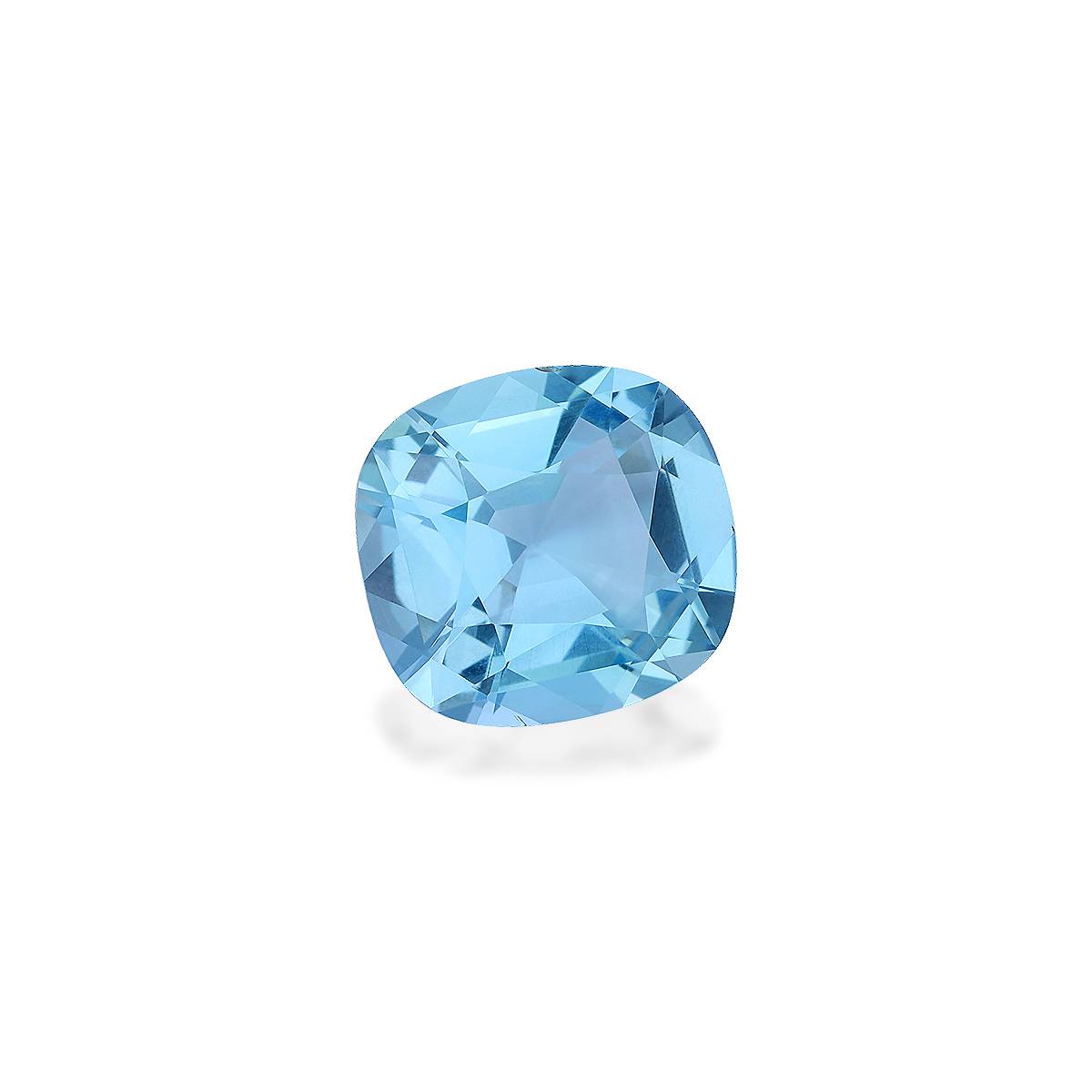 baby blue aquamarine, 6.56ct cushion cut — view 3