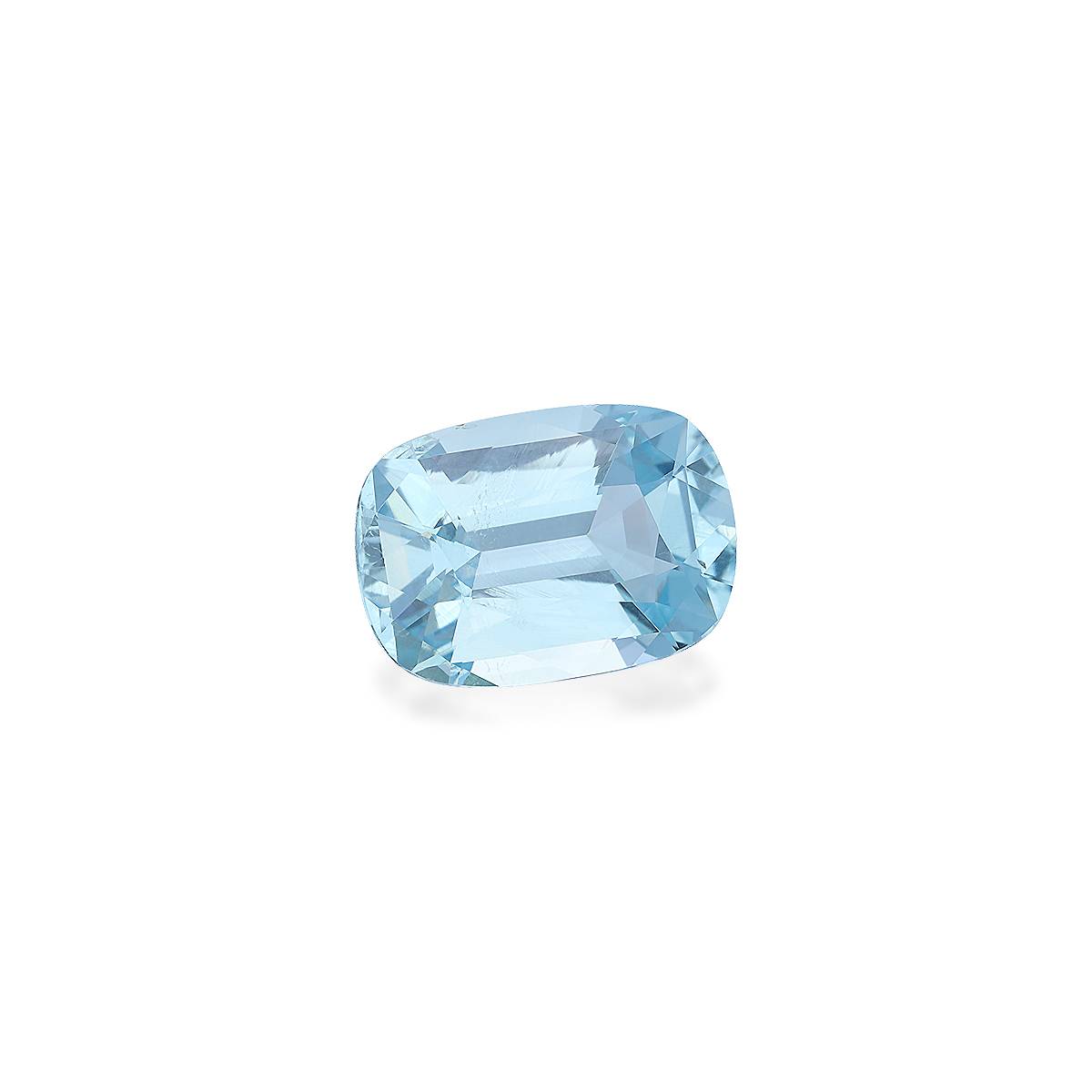 baby blue aquamarine, 6.27ct cushion cut — view 3