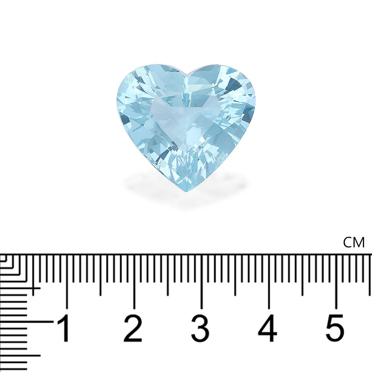 baby blue aquamarine, 15.54ct heart cut — view 4