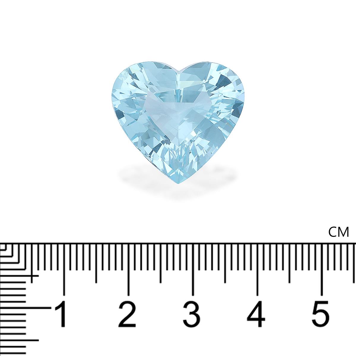 baby blue aquamarine, 15.54ct heart cut — view 4