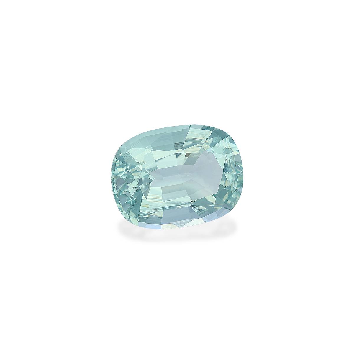 seafoam green aquamarine, 7.44ct cushion cut — view 3