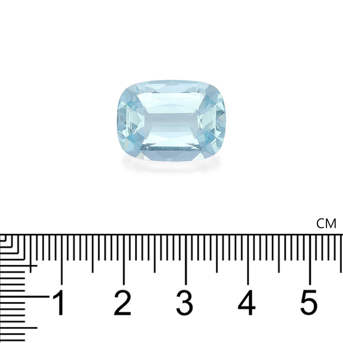 baby blue aquamarine, 10.04ct cushion cut — view 4