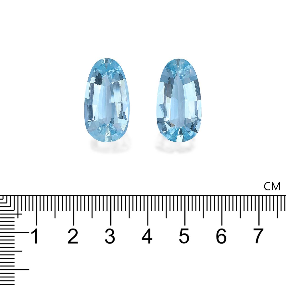 baby blue aquamarine, 23.51ct pear cut — view 4